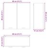 vidaXL H&auml;ngeschrank mit T&uuml;r Riga Ger&auml;ucherte Eiche 80 x 31 x 80 cm