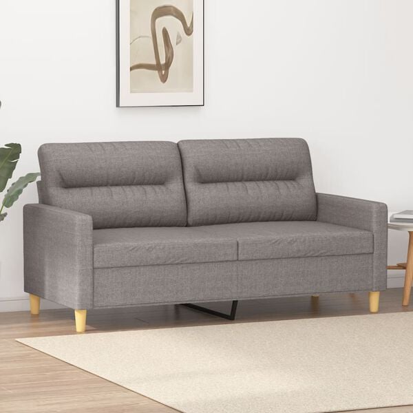 vidaXL 2-Sitzer-Sofa Taupe 140 cm Stoff