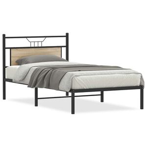 vidaXL Bettgestell ohne Matratze Sonoma-Eiche 100x190 cm Holzwerkstoff