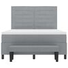 vidaXL Boxspringbett mit Matratze Hellgrau 160 x 200 cm Stoff