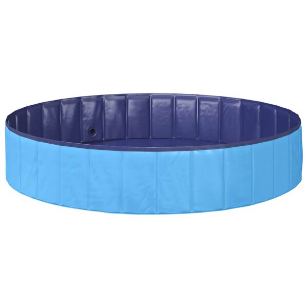 vidaXL Faltbares Hundeschwimmbecken Blau 160 x 160 x 30 cm PVC