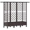 vidaXL Hochbeet mit Rankgitter und Dach Braun 164 x 40 x 127 cm PP