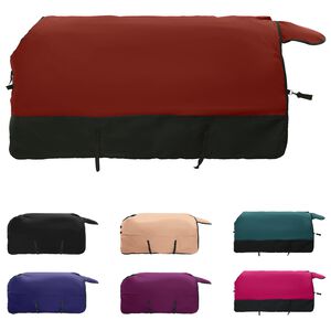 vidaXL Pferdedecke Dunkelgr&uuml;n und Schwarz 165 cm Polyester