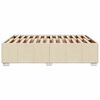 vidaXL Bettgestell ohne Matratze Creme 140x200 cm Stoff