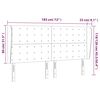 vidaXL Kopfteil mit Ohren Dunkelbraun 183x23x118/128 cm Stoff