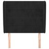 vidaXL Kopfteil mit Ohren Schwarz 103x23x118/128 cm Samt