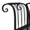 vidaXL 2-Sitzer-Gartenbank 128 cm Schwarz Stahl