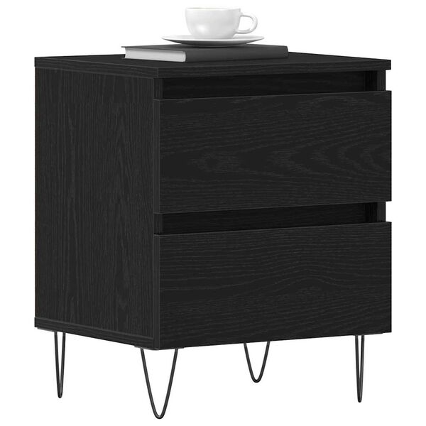 vidaXL Nachttisch 2 pcs Schwarze Eiche 40 x 35 x 50 cm Holzwerkstoff