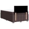 vidaXL Boxspringbett mit Matratze Dunkelbraun 120x200 cm Stoff