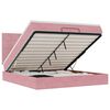 vidaXL Ottoman-Bett mit Matratzen & LEDs Rosa 200x200 cm Samt