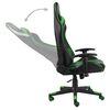 vidaXL Gaming-Stuhl Drehbar Gr&uuml;n PVC