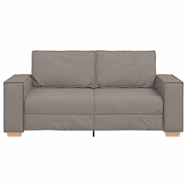 vidaXL 2-Sitzer Sofa Taupe 140 cm Stoff