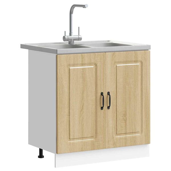 vidaXL K&uuml;chenschrank mit T&uuml;r Kalmar Sonoma-Eiche 80 x 46 x 81.5 cm