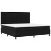 vidaXL Boxspringbett mit Matratze Schwarz 200 x 200 cm Stoff