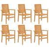 vidaXL 7-tlg. Garten-Essgruppe Massivholz Teak