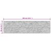 vidaXL Teppich Waschbar Schwarz und Golden 80x300 cm
