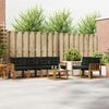 vidaXL Outdoor-Sofagarnitur mit Kissen 7 pcs Nat&uuml;rlich und Schwarz