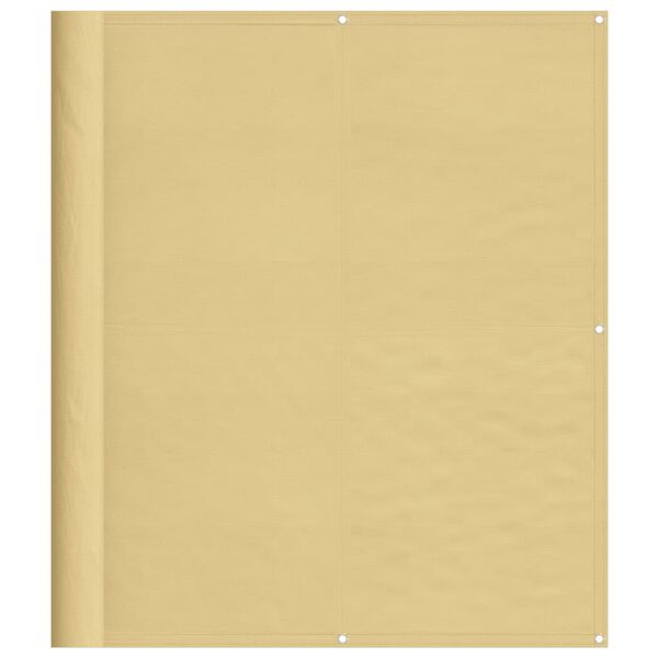 vidaXL Balkon-Sichtschutz Sandfarben 120x600 cm 100% Polyester-Oxford
