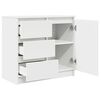 vidaXL Sideboard mit Schublade Wei&szlig; 71x35x65 cm Holzwerkstoff
