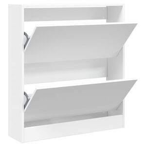 vidaXL Schuhschrank Wei&szlig; 80x21x87,5 cm Holzwerkstoff