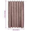 vidaXL Verdunkelungsvorhang mit Metall&ouml;sen Samt Antik-Rosa 290x245 cm