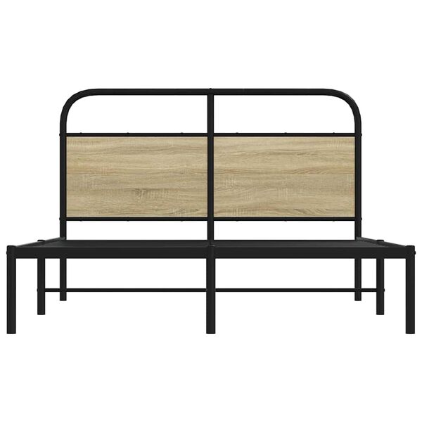 vidaXL Bettgestell ohne Matratze 140x190 cm Sonoma-Eiche Holzwerkstoff