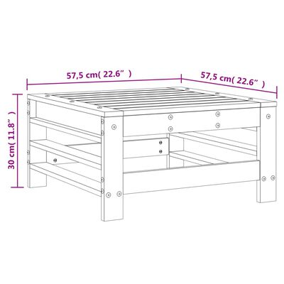 vidaXL Gartenhocker Massivholz Kiefer