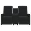 vidaXL Relaxsofa 2-Sitzer mit Getr&auml;nkehalter Schwarz Stoff