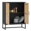 vidaXL Sideboard Schwarz 60x30x75 cm Holzwerkstoff