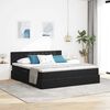 vidaXL Bett mit LED-Lichtleisten Schwarz 180 x 200 cm Samt