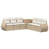 vidaXL Sofa Set 7 Stk. Beige und Cremewei&szlig; Polyrattan und Stahl