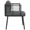 vidaXL Gartenst&uuml;hle 2 Stk. mit Kissen Schwarz Poly Rattan