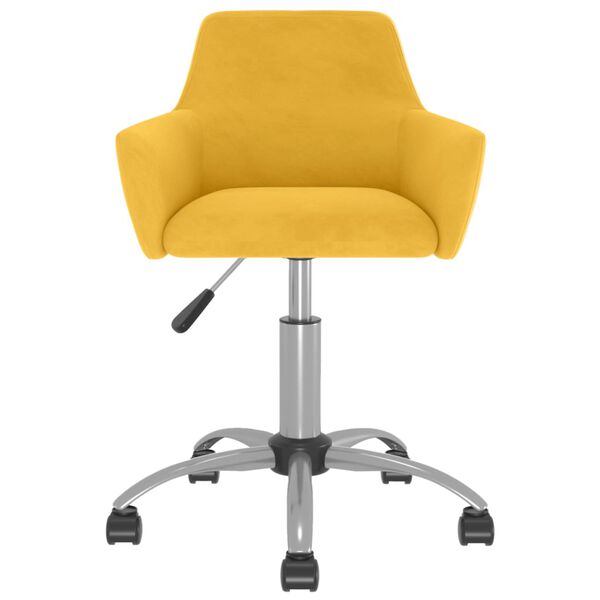 vidaXL Esszimmerst&uuml;hle 4 Stk. Drehbar Gelb Samt