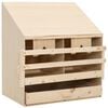 vidaXL Legenest f&uuml;r H&uuml;hner 2 F&auml;cher 63x40x65 cm Massivholz Kiefer