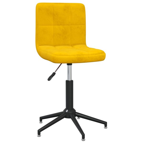 vidaXL B&uuml;rostuhl Drehbar Senfgelb Samt