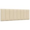 vidaXL Bett mit Matratze "Hanko" Creme 140x200 cm Stoff