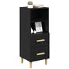 vidaXL Sideboard Schwarz Eichen-Optik 34 x 34,5 x 90 cm Holzwerkstoff