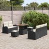 vidaXL Garten-Sofa-Set 8 pcs Schwarz und Creme 90 x 55 x 71 cm
