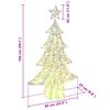 vidaXL Weihnachtsbaum mit 160 LEDs Warmwei&szlig; 150 cm PET