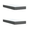 vidaXL Boxspringbett mit Matratze Dunkelgrau 200x200 cm Stoff