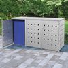 vidaXL M&uuml;lltonnenbox f&uuml;r 3 Tonnen 240 L Edelstahl