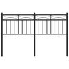vidaXL Ersatz-Kopfteil Metall Schwarz 135 cm