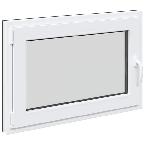 vidaXL Kellerfenster "RISOR" 90x50 cm Drehkipp DIN Links Anthrazit