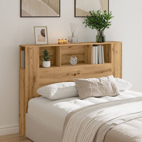 vidaXL Kopfteilschrank Artisan-Eiche 140x18,5x102,5 cm Holzwerkstoff