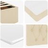 vidaXL Ottoman-Bett mit Matratzen Creme 200x200 cm Stoff