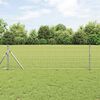 vidaXL Eurozaun 0,8 x 25 m PVC-beschichtetes Eisen