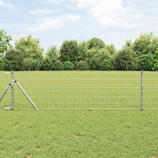 vidaXL Eurozaun 0,8 x 25 m PVC-beschichtetes Eisen