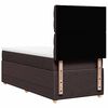 vidaXL Boxspringbett mit Matratze Dunkelbraun 90x200 cm Stoff