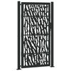 vidaXL Gartentor Schwarz 100x175 cm Stahl Trace Design