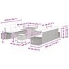 vidaXL Gartensofa-set mit Kissen 10 pcs Schwarz Poly Rattan